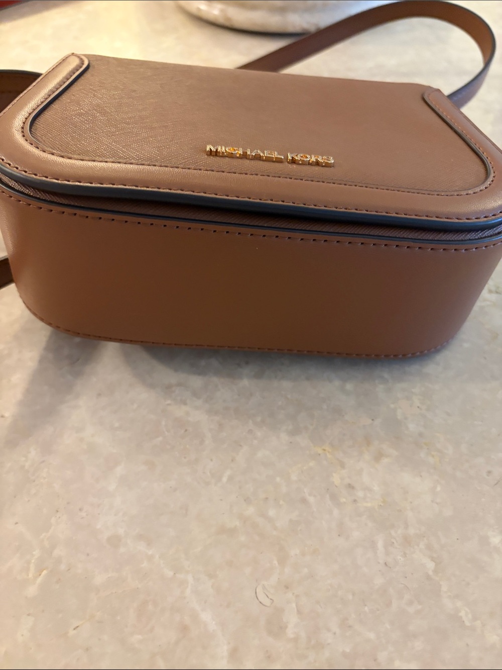 Michael Kors Brown Leather Crossbody Clutch - Picture 6 of 7